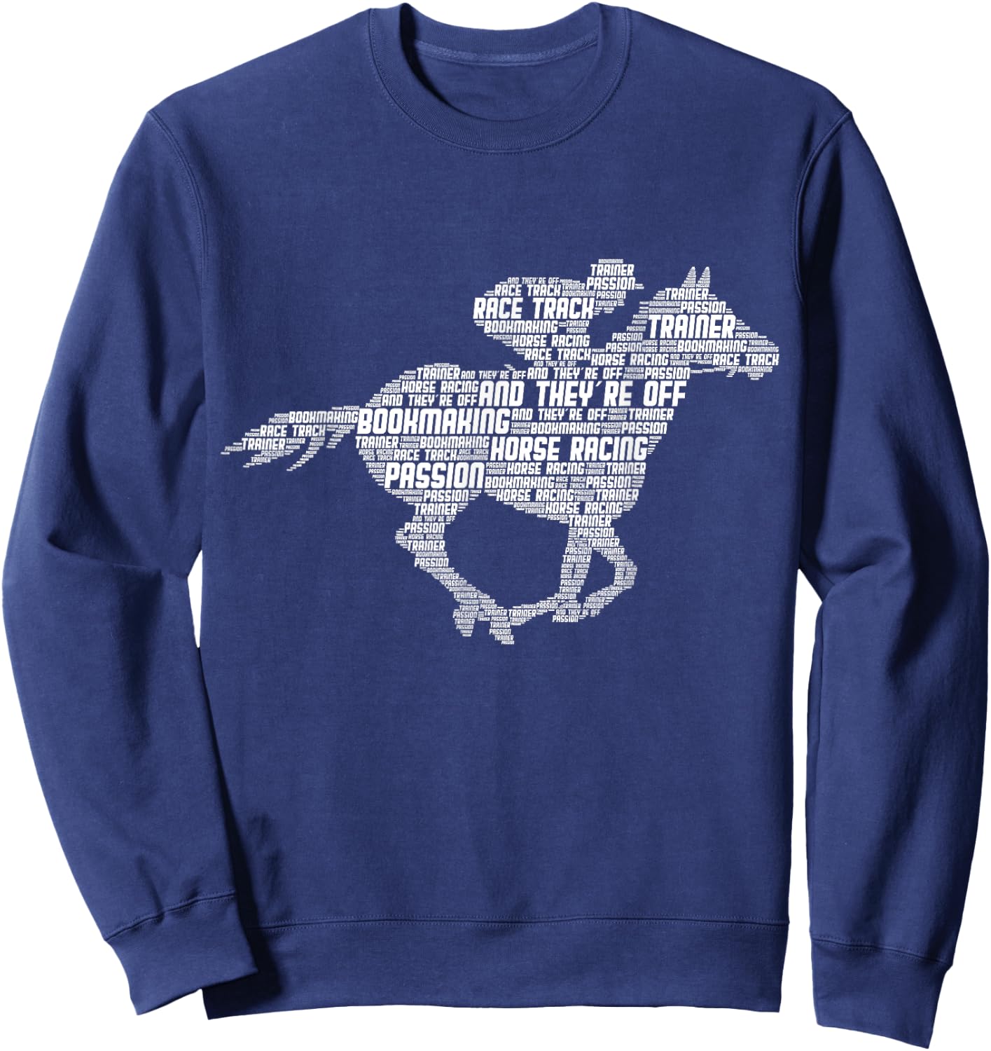 Horse Racing Jockey Derby Men Sweatshirt - Sweatshirt | Navy