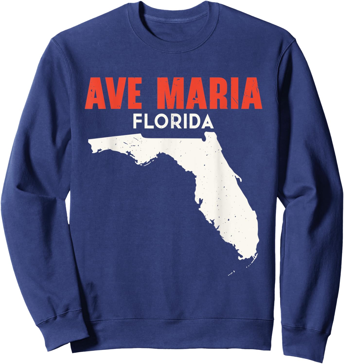 Ave Maria Florida USA State America Travel Floridian Sweatshirt - Sweatshirt | Navy
