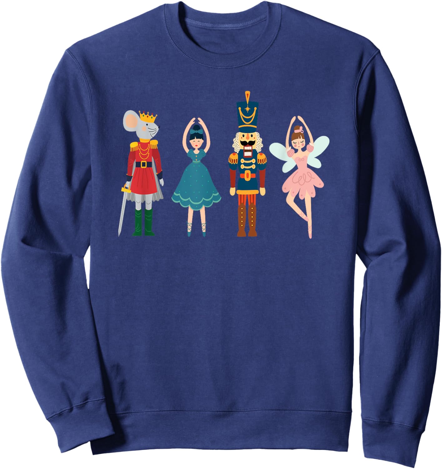 Mouse King Sugar Plums Fairy Clara Christmas Nutcracker Sweatshirt - Sweatshirt | Navy
