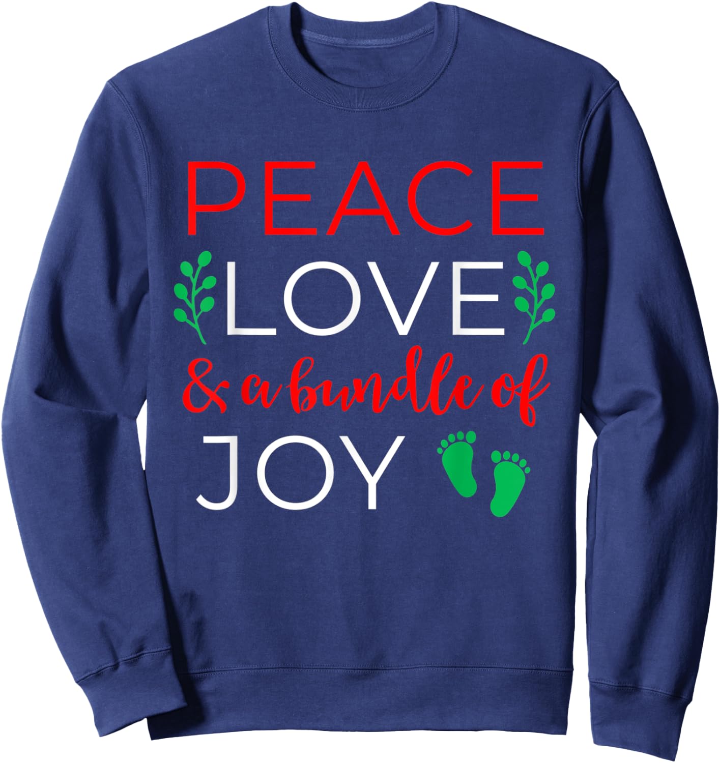 Christmas Pregnancy Announcement Shirt Couples Baby Reveal Sweatshirt - Sweatshirt | Navy