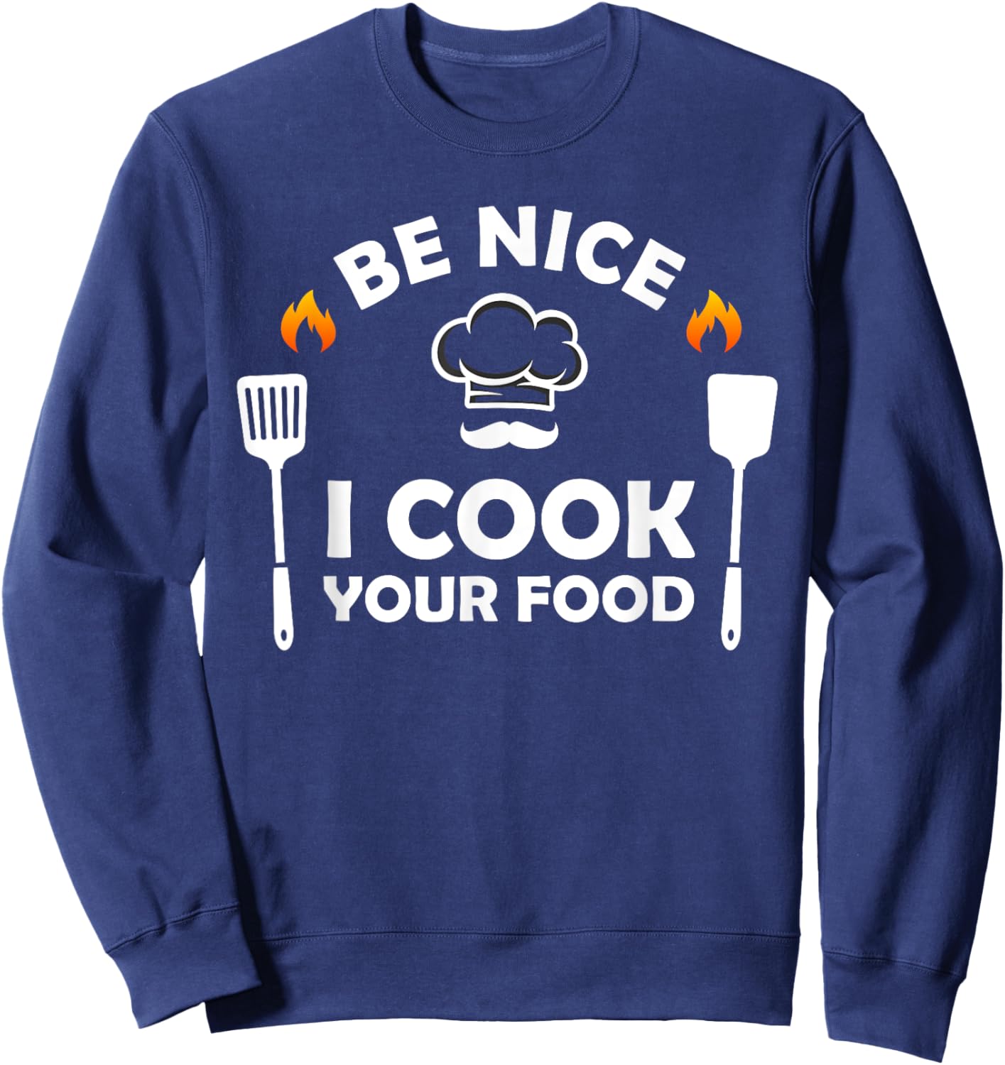 Funny Chef Design Women Cooking Lover Culinary Cook Sweatshirt - Sweatshirt | Navy