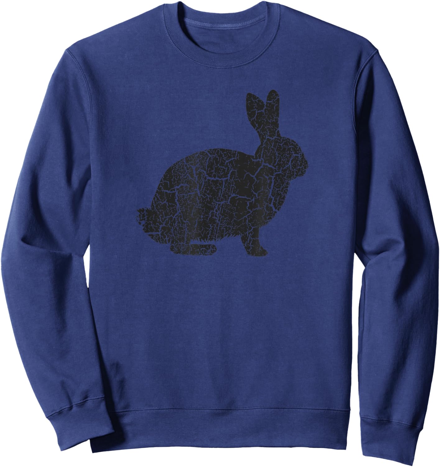 Hare Distressed Print - Vintage Hare Sweatshirt - Sweatshirt | Navy