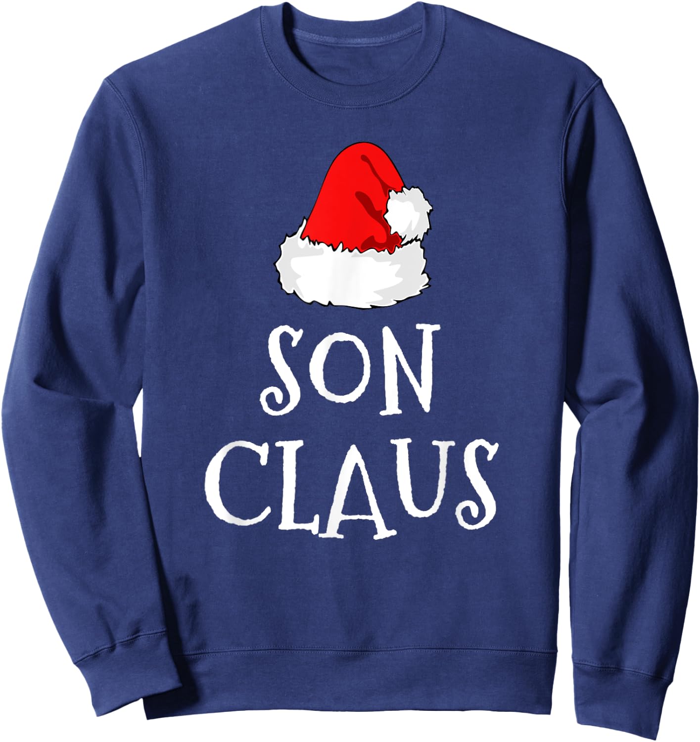 Son Claus Christmas Santa's Pajama Family Matching Sweatshirt - Sweatshirt | Navy