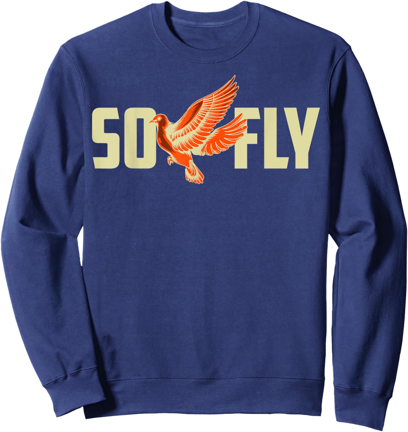 So Fly Shirt | Cute Heart Beats For Pigeon Bird Gift Sweatshirt - Sweatshirt | Navy