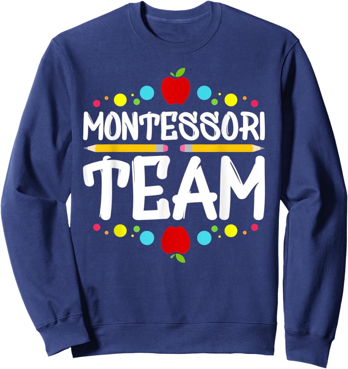 Montessori Team mit Bleistift Sweatshirt - Sweatshirt | Navy