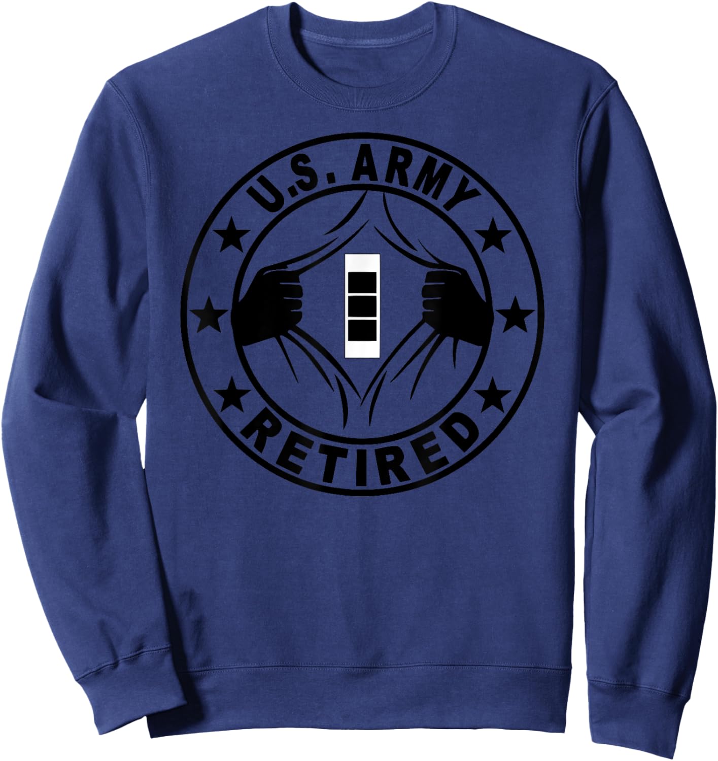 US Army Rank Retired Chief Warrant Officer 3 (W-3) Retired Sweatshirt - Sweatshirt | Navy