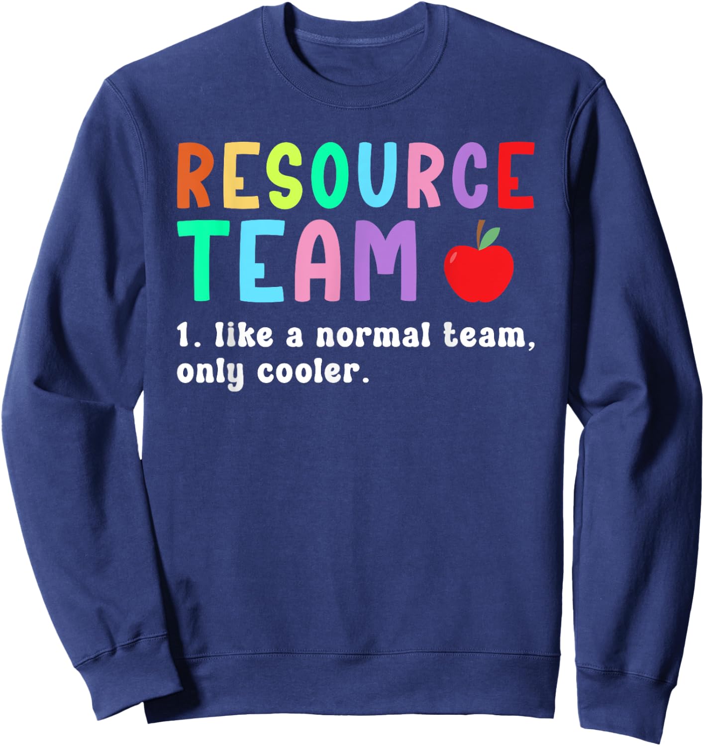 Resource Team Definition Resource Teacher Crew Sweatshirt - Sweatshirt | Navy