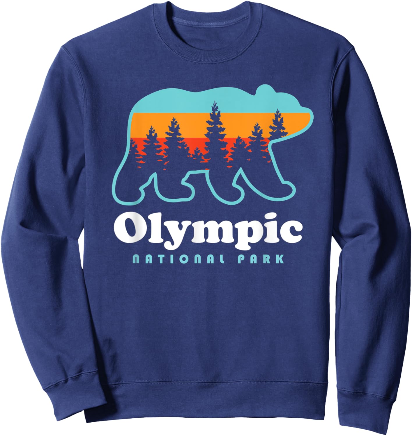 Olympic National Park Bear - Olympic National Park Sweatshirt - Sweatshirt | Navy