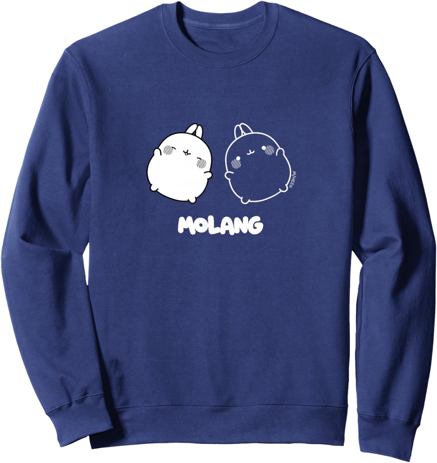 Molang - Lustige Cartoon-Designs für Frauen, Männer und Kinder Sweatshirt - Sweatshirt | Navy