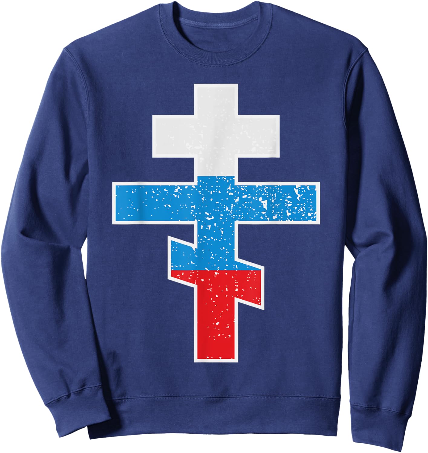 Russian Orthodox Cross Sweatshirt - Sweatshirt | Navy