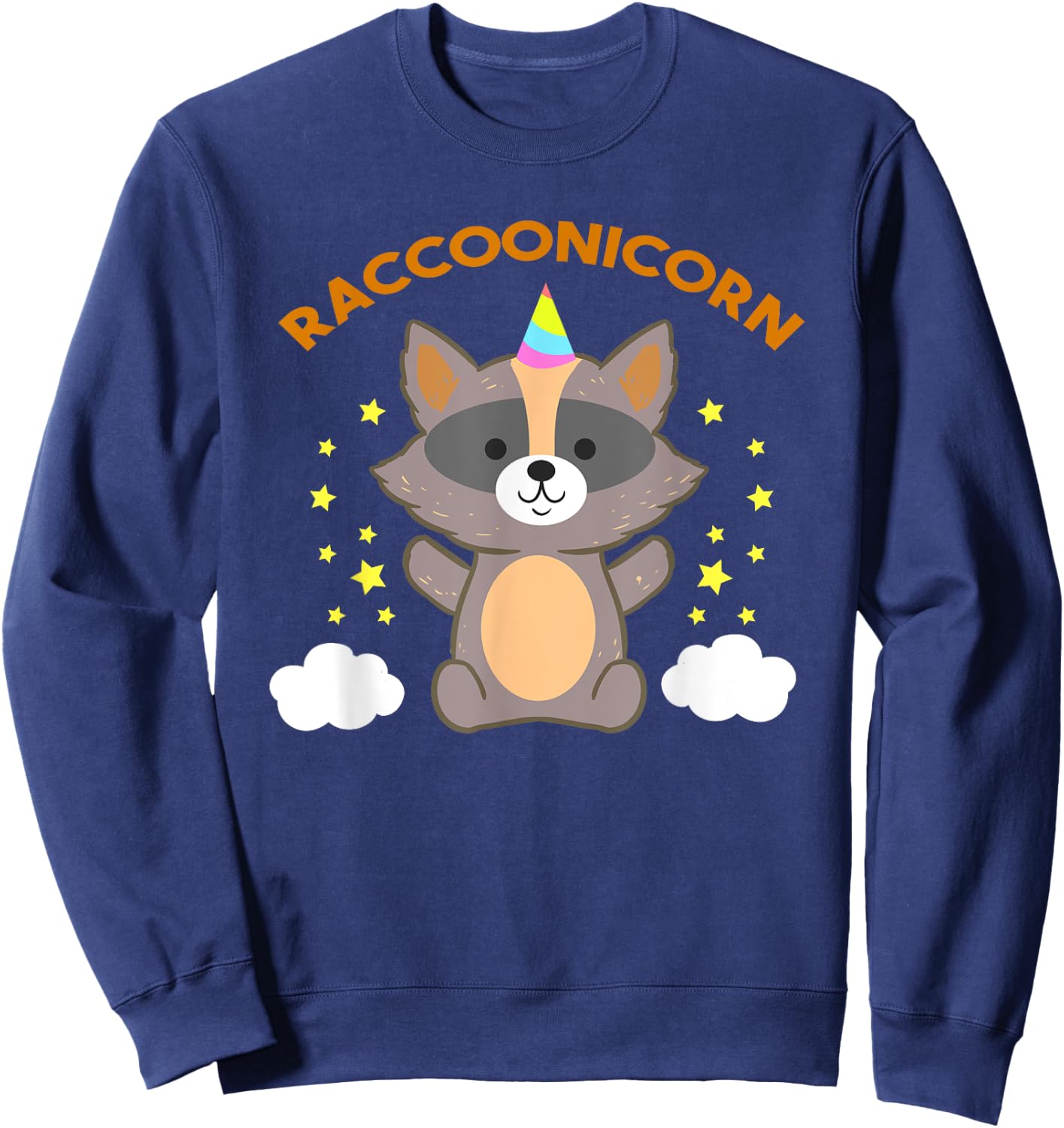 Racoonicorn Shirt - Raccoon Unicorn Trash Panda Sweatshirt - Sweatshirt | Navy