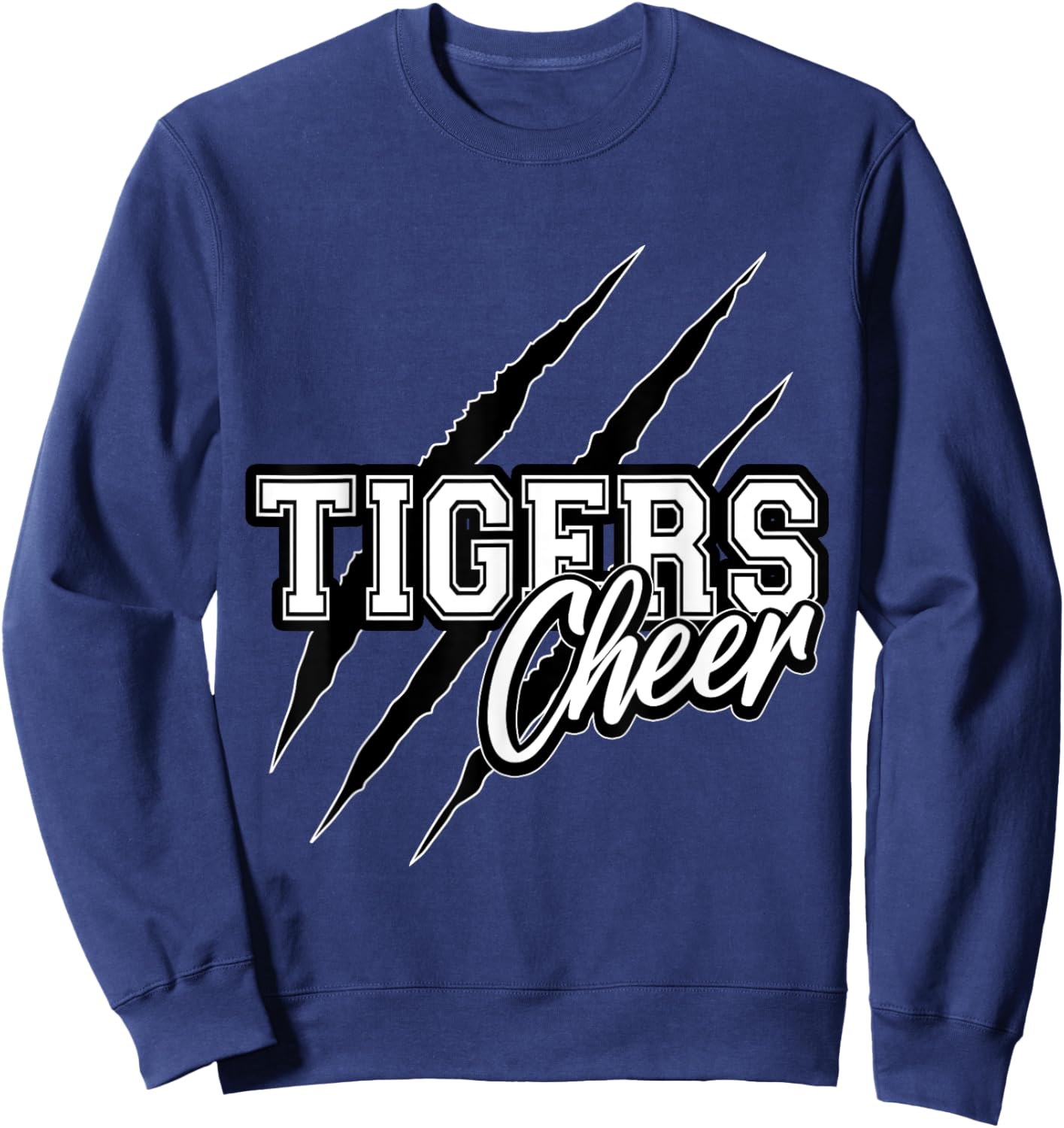 Tigers Cheer Back To School Cheerleading Team Spirit Sweatshirt - Sweatshirt | Navy
