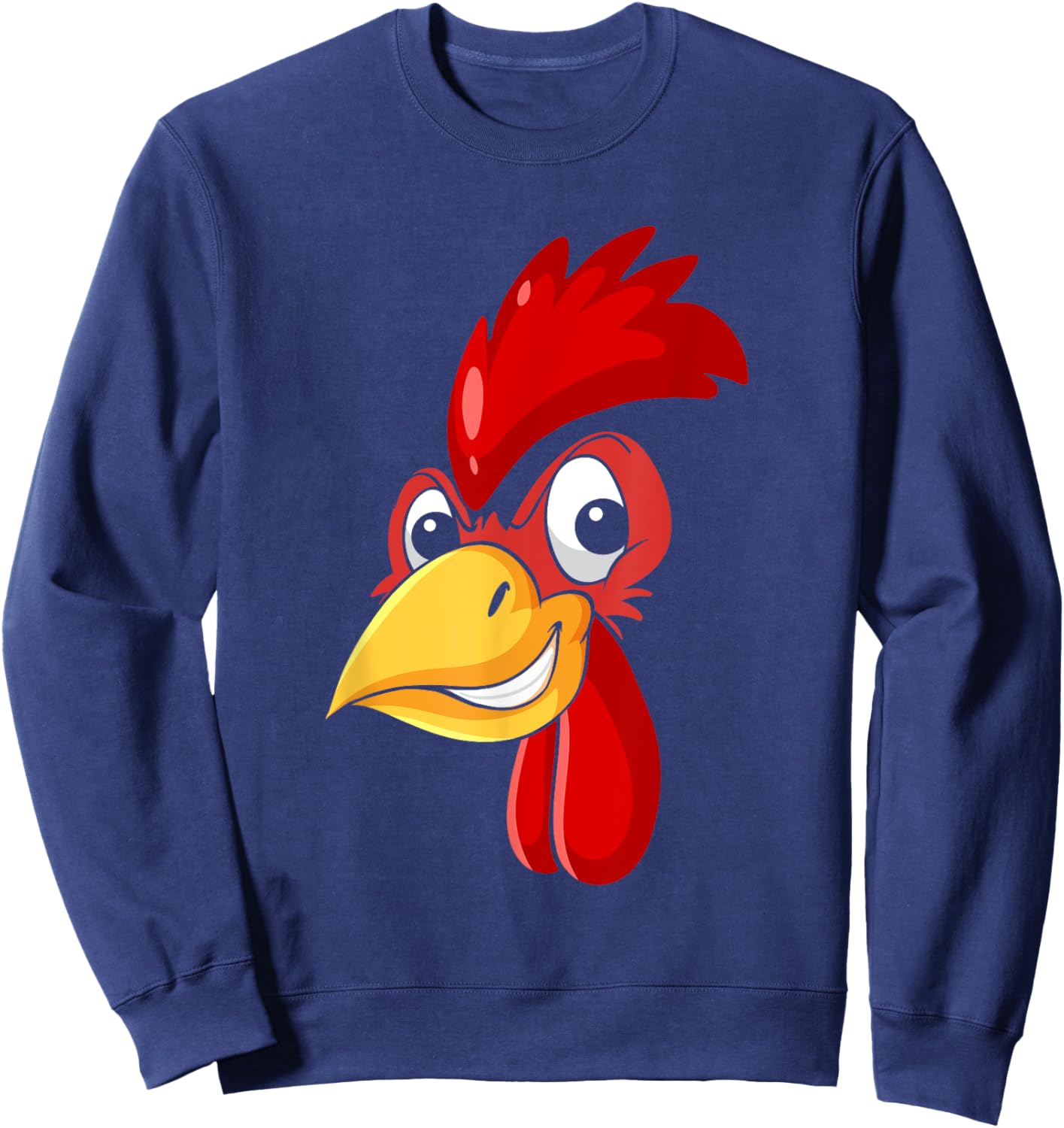 Rooster Chicken Face Cockfighting Bird Halloween Costume Sweatshirt - Sweatshirt | Navy