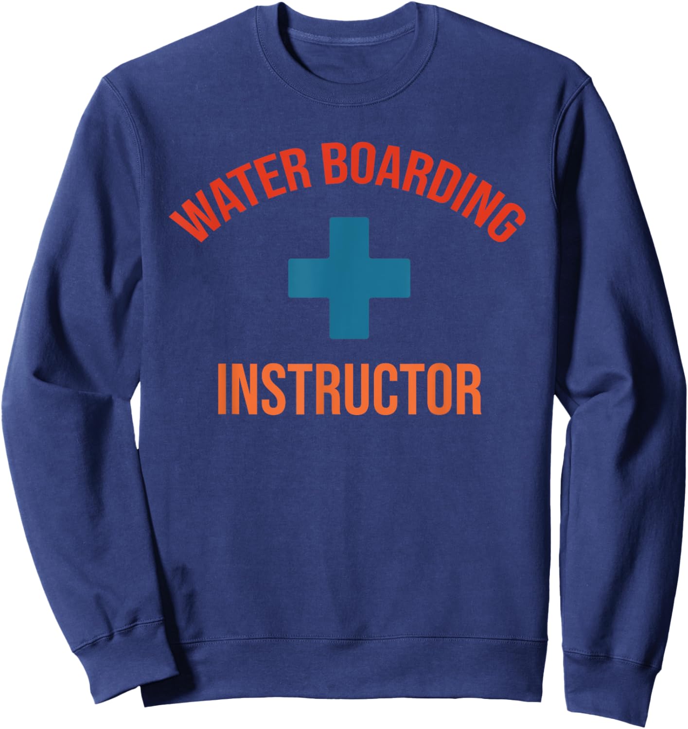 Water Boarding Instructor Vintage Apparel Sweatshirt - Sweatshirt | Navy