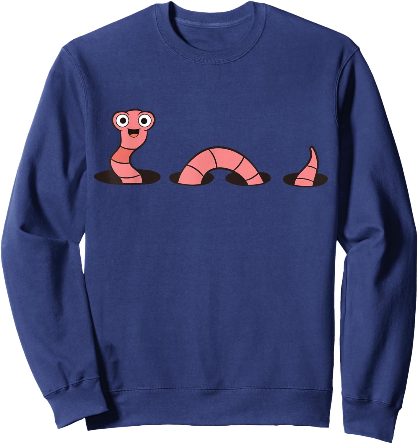 Cute Worm Cute Earthworm Sweatshirt - Sweatshirt | Navy