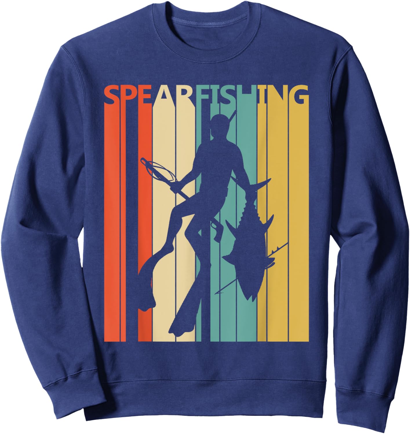 Vintage Spearfishing Sweatshirt - Sweatshirt | Navy