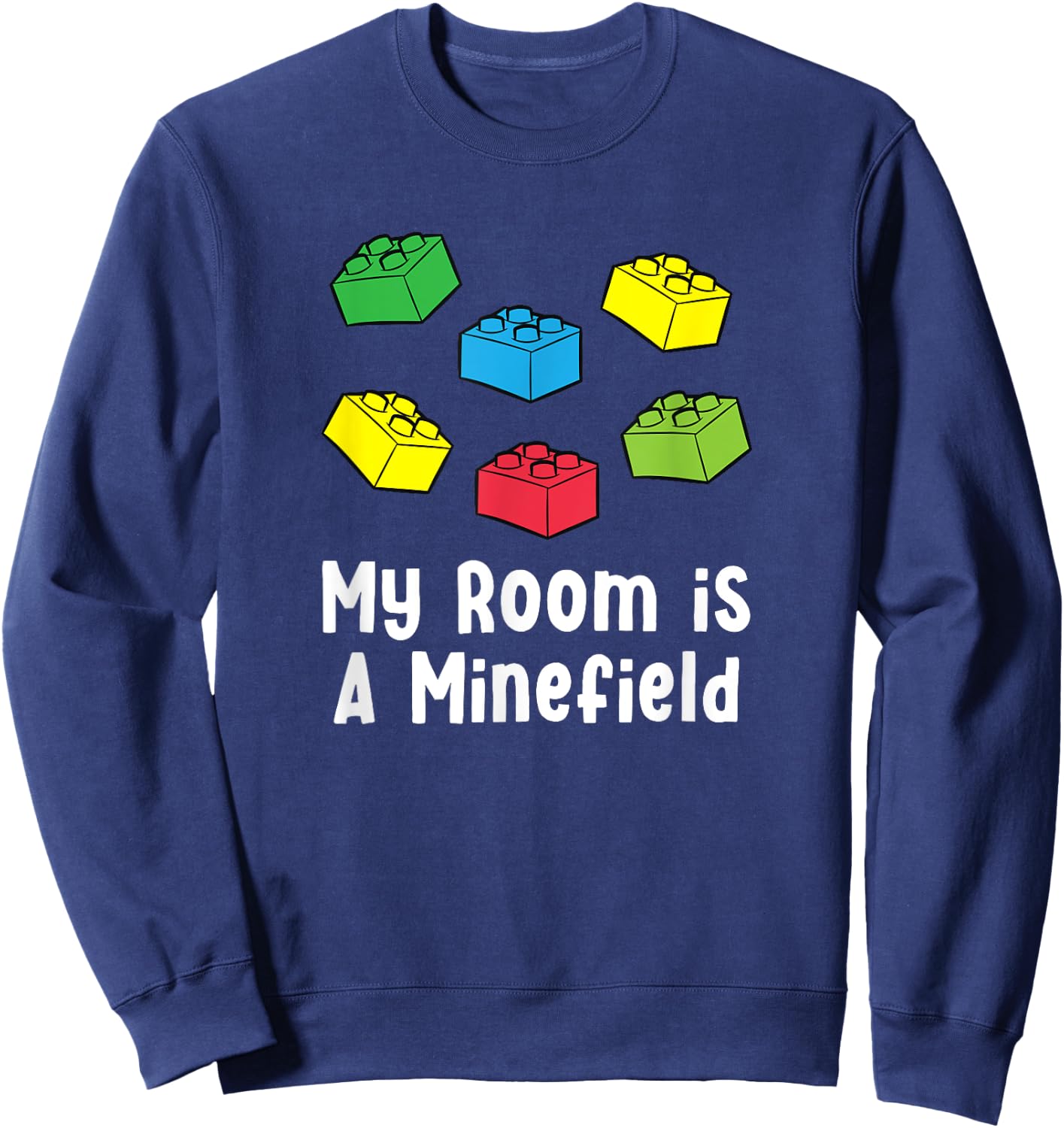 Brick Builder Funny Blocks Building Master Builder Toys Kids Sweatshirt - Sweatshirt | Navy