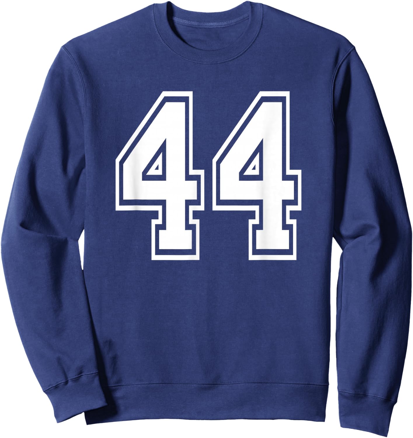 Number 44 Numbered Uniform Sports Jersey Team 44th Birthday Sweatshirt - Sweatshirt | Navy