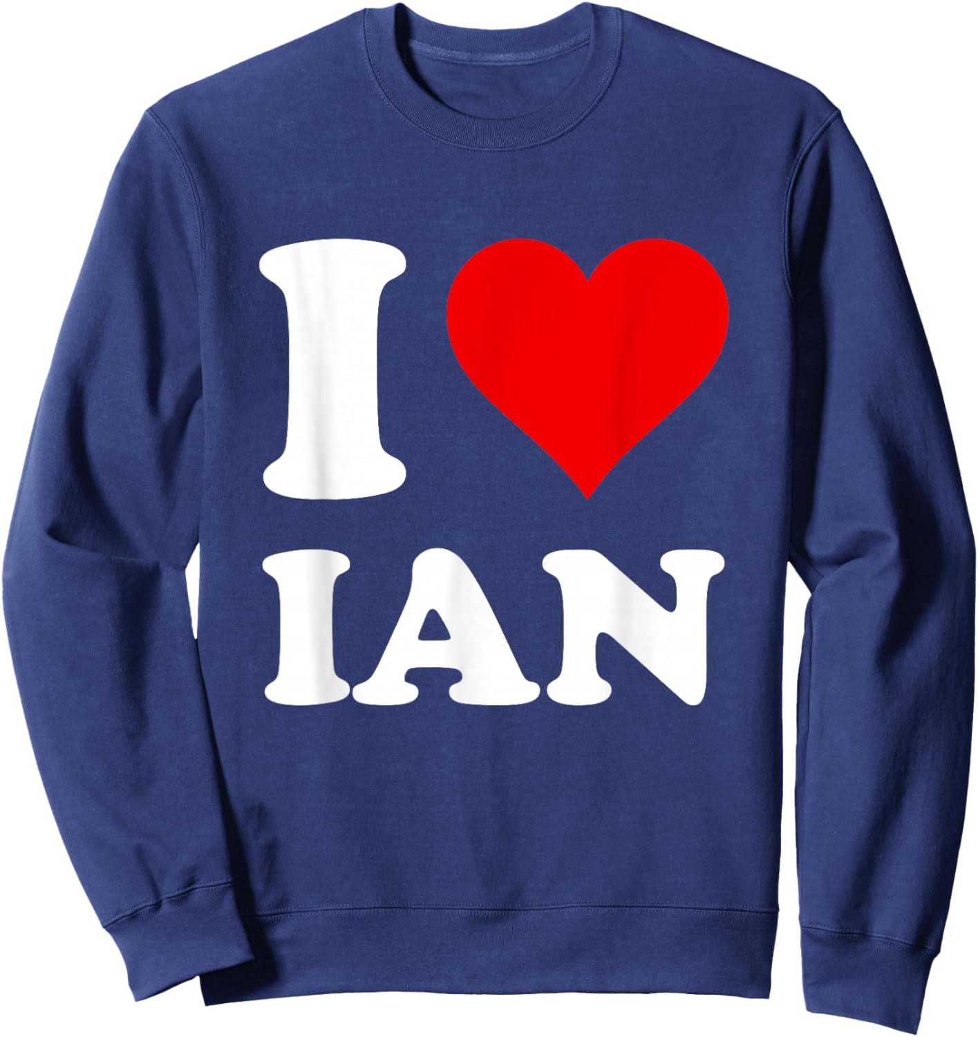 Red Heart I Love Ian Sweatshirt - Sweatshirt | Navy