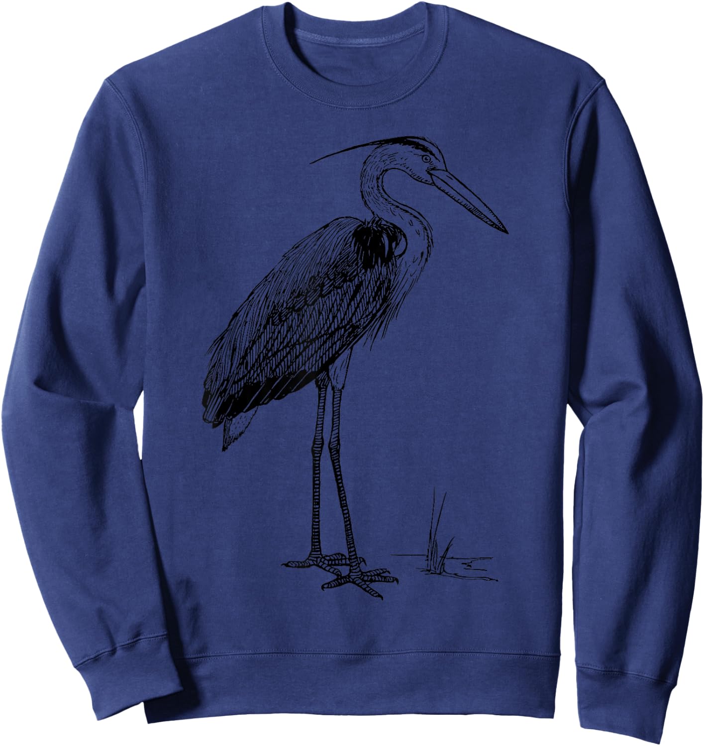 Great Blue Heron Bird Sweatshirt - Sweatshirt | Navy