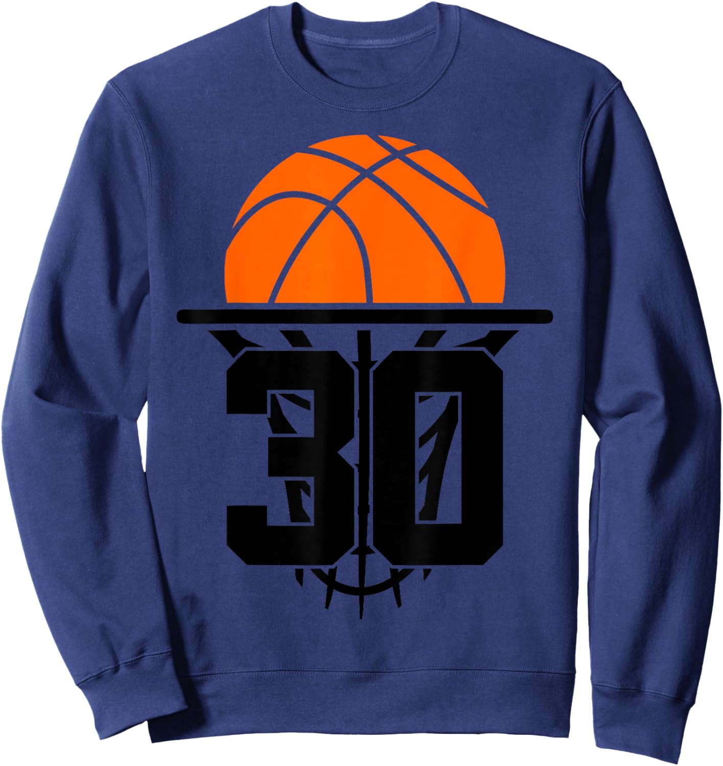 30 Years Basketball 30th Birthday Sweatshirt - Sweatshirt | Navy