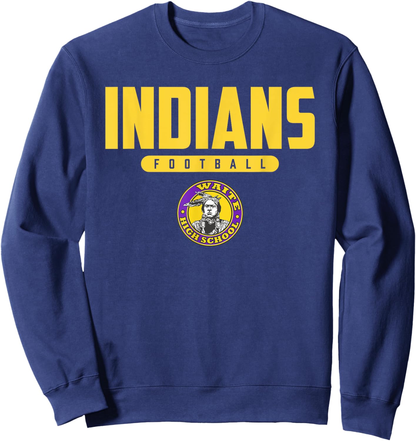 Morrison R Waite Indians Logo Football HS Sweatshirt - Sweatshirt | Navy