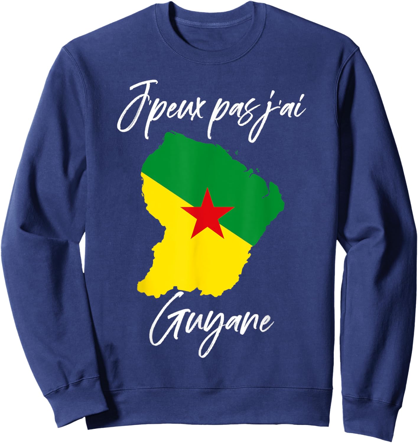 Je Peux Pas J'ai Guyana Men's Women's And Child , Black, S Sweatshirt - Sweatshirt | Navy