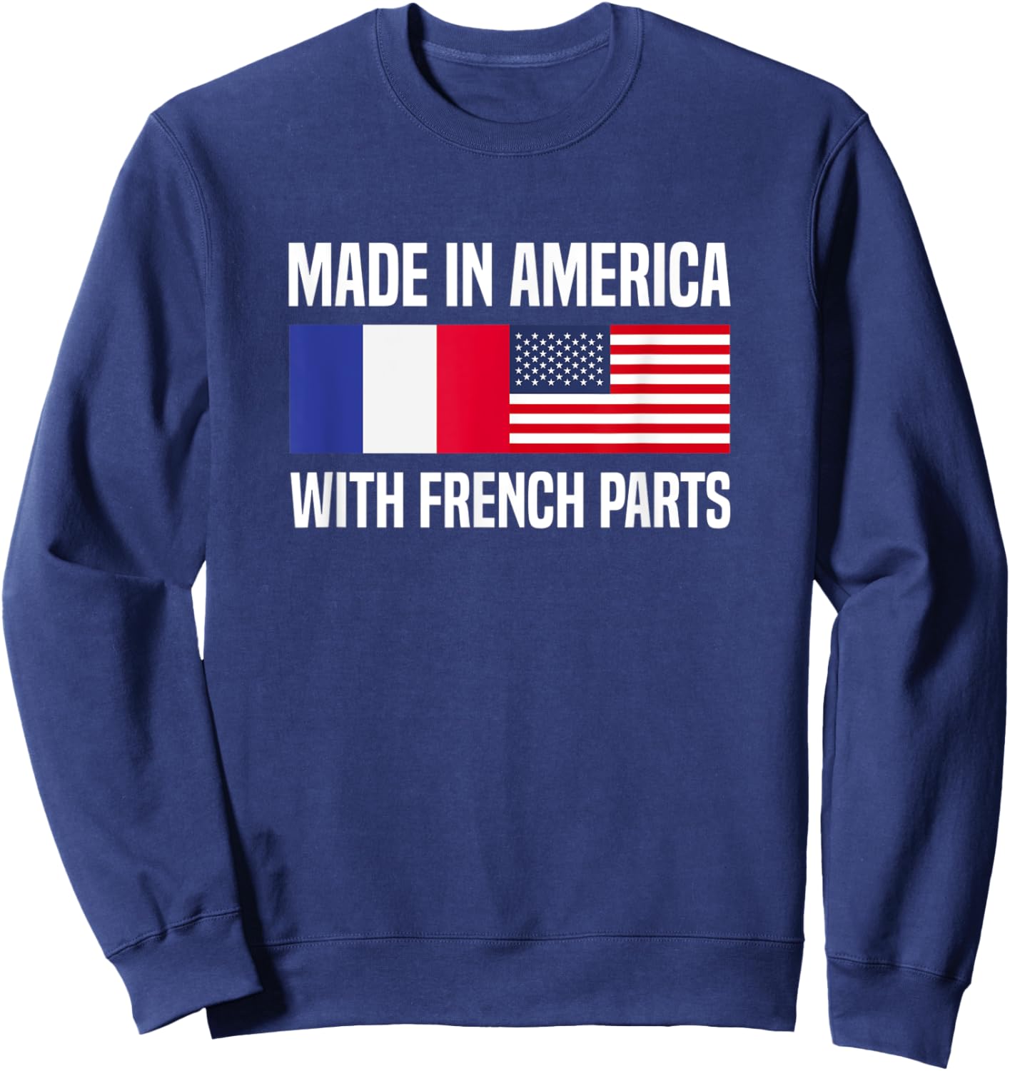 Made in America with French Parts French American Sweatshirt - Sweatshirt | Navy