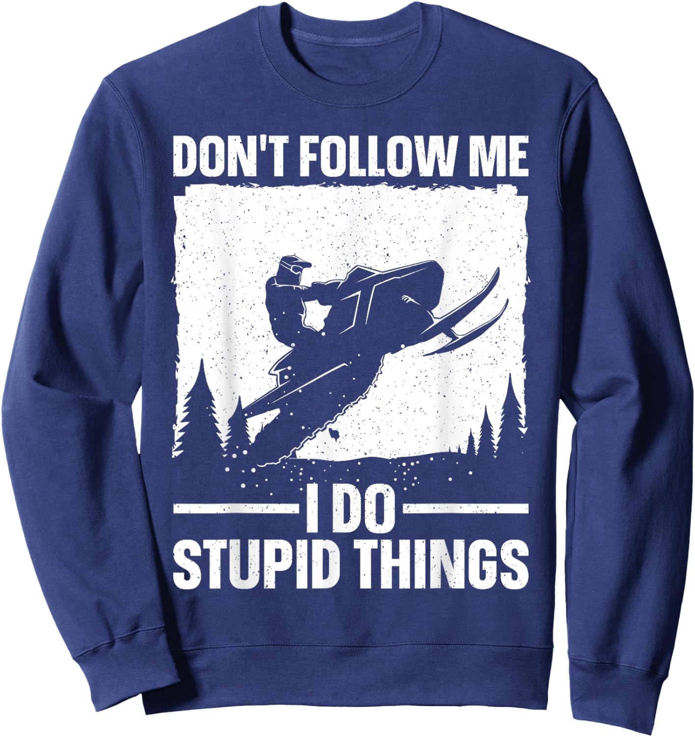 Snowmobile Art Women Snowmobiling Snowmobile Lover Sweatshirt - Sweatshirt | Navy