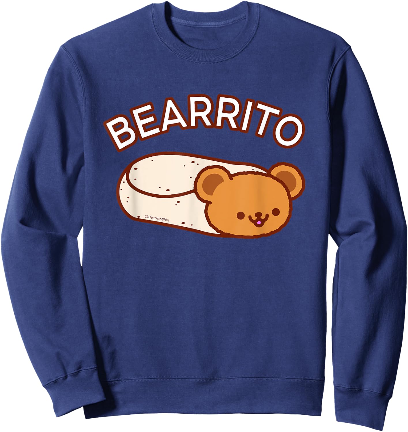 Cute - BEARRITO - Teddy Bear Burrito Sweatshirt - Sweatshirt | Navy