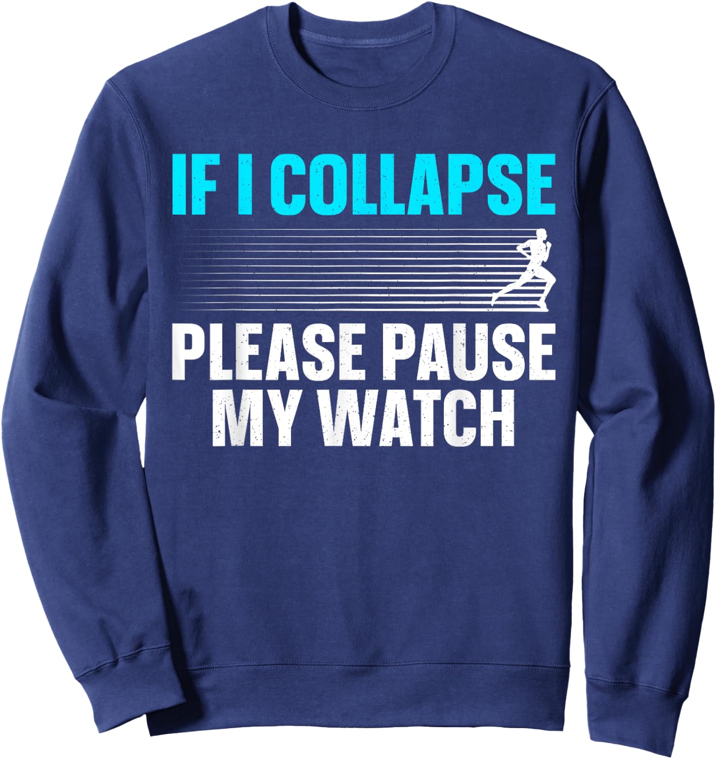 Funny Marathon Runner Run Art Women Marathon Running Sweatshirt - Sweatshirt | Navy