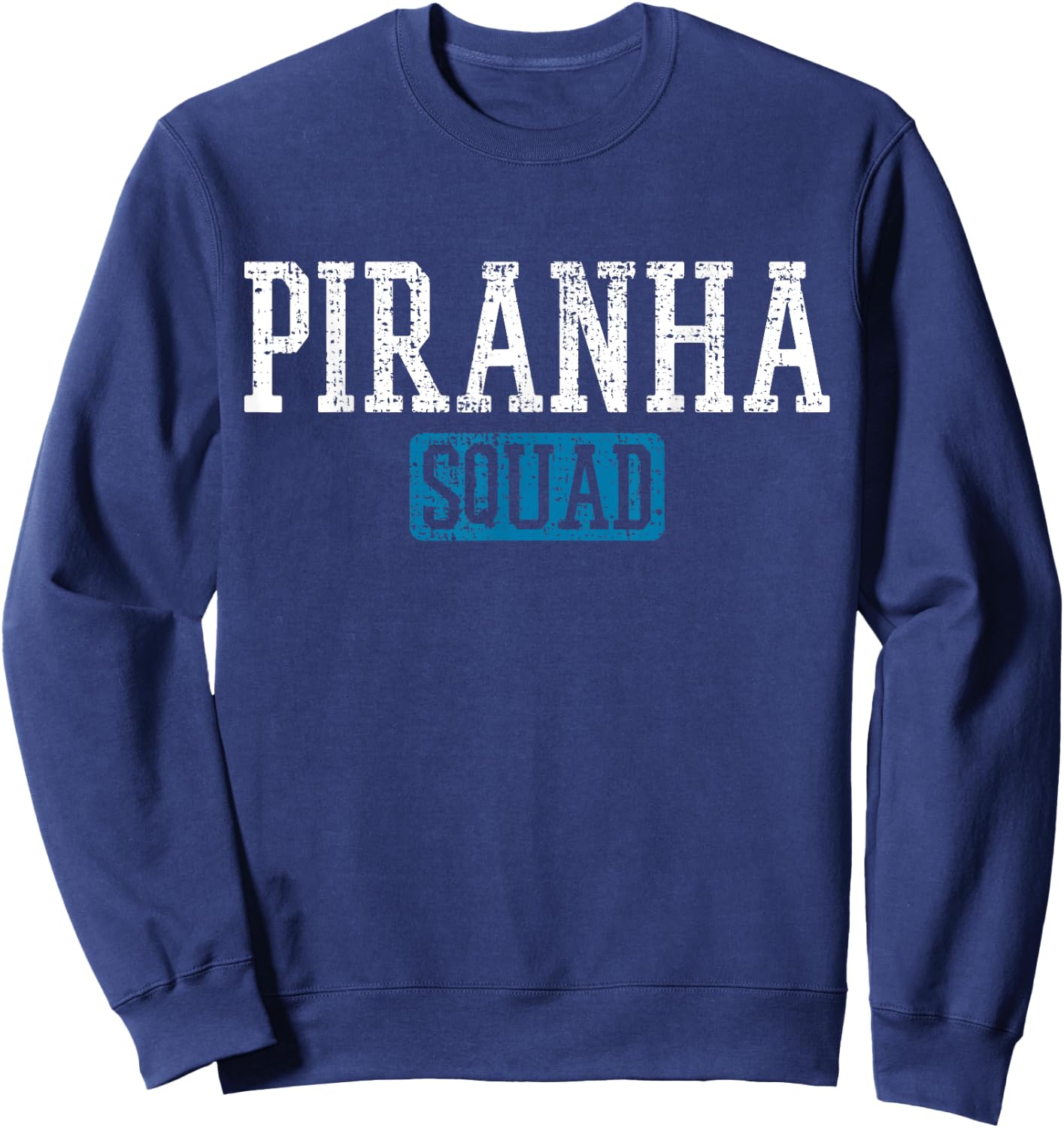 Vintage Piranha Squad Sweatshirt - Sweatshirt | Navy