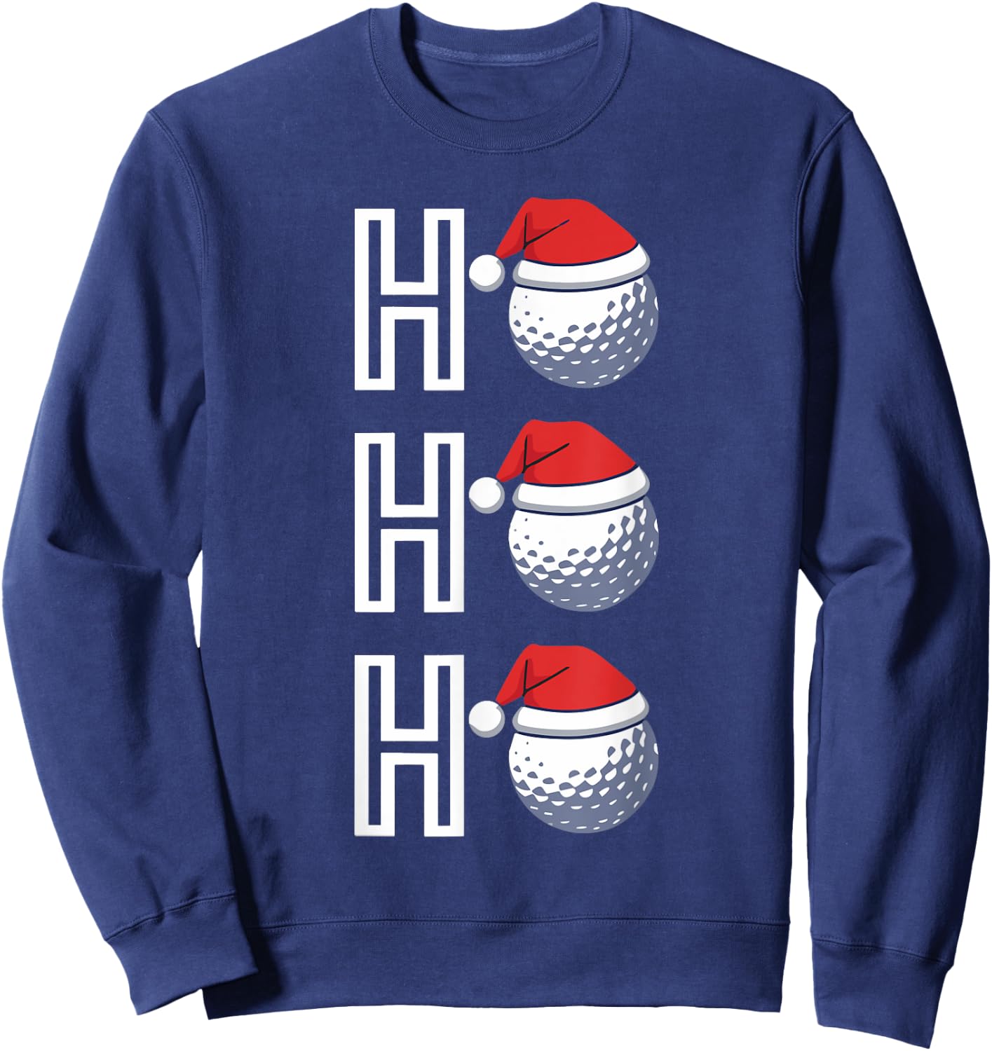 Ho Ho Ho Matching Christmas Golf Pajamas Golf Lover Golfer Sweatshirt - Sweatshirt | Navy