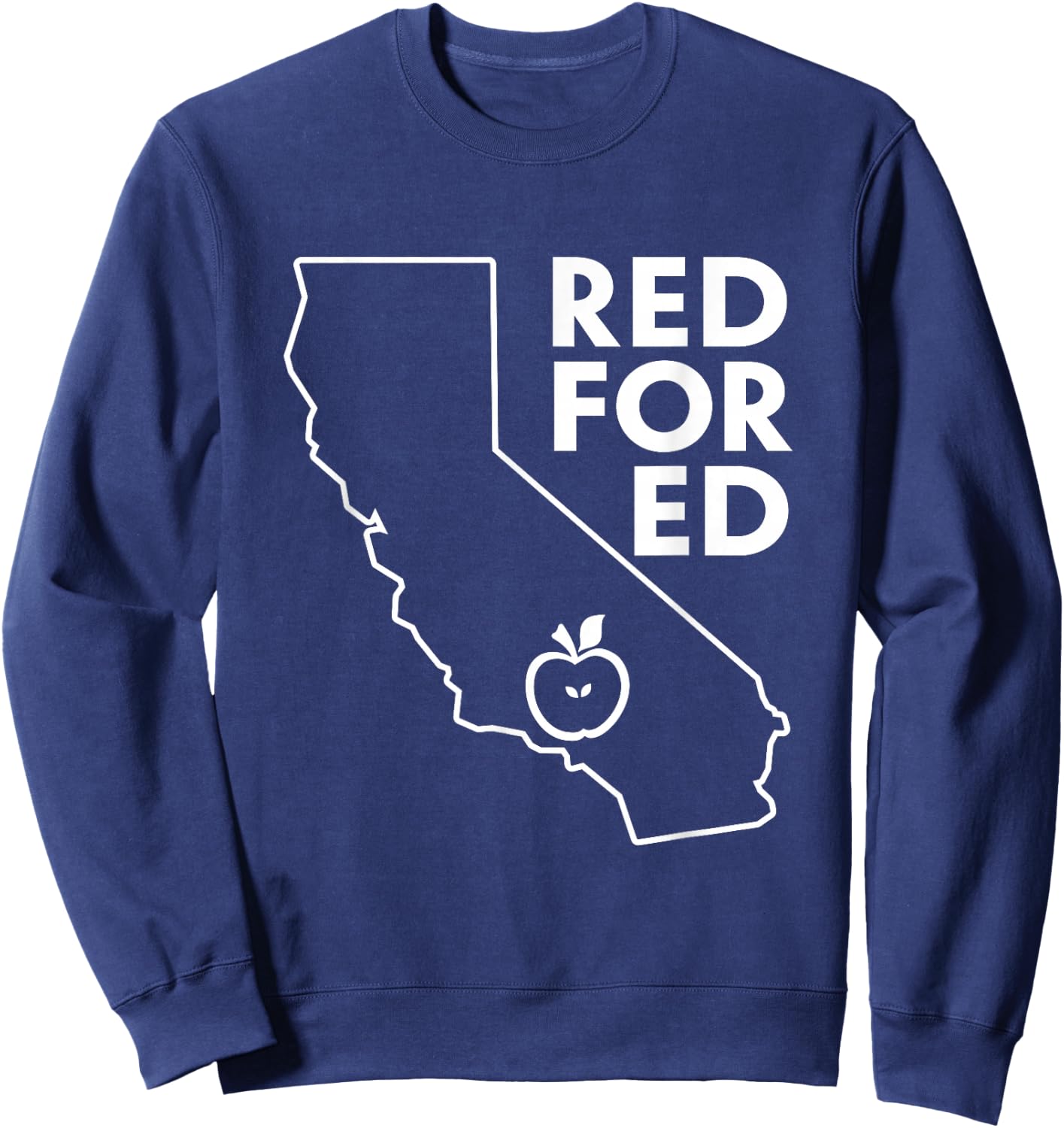 United Teacher Los Angeles Protest UTLA Red For Ed Shirt Sweatshirt - Sweatshirt | Navy