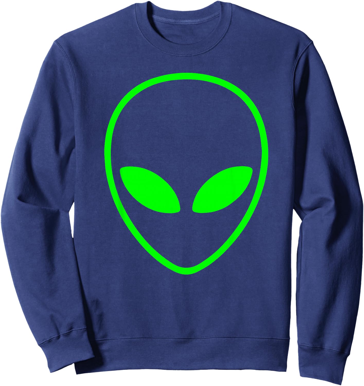 Green Alien Head Sweatshirt - Sweatshirt | Navy