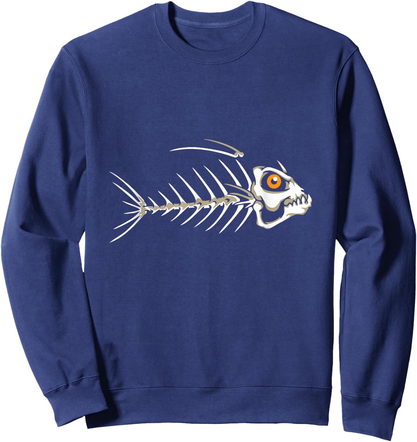Fish Skeleton Bones Sweatshirt - Sweatshirt | Navy