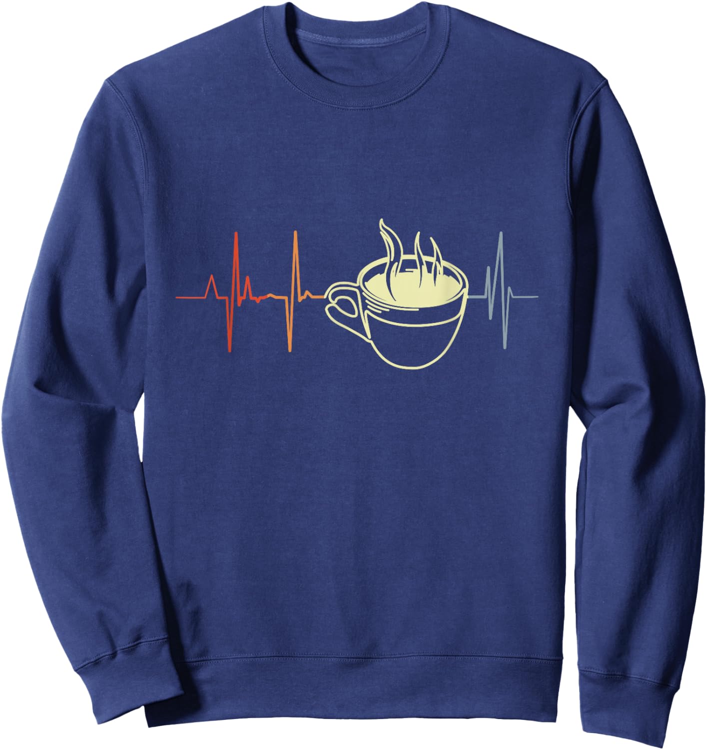 Heartbeat Coffee Sweatshirt - Sweatshirt | Navy