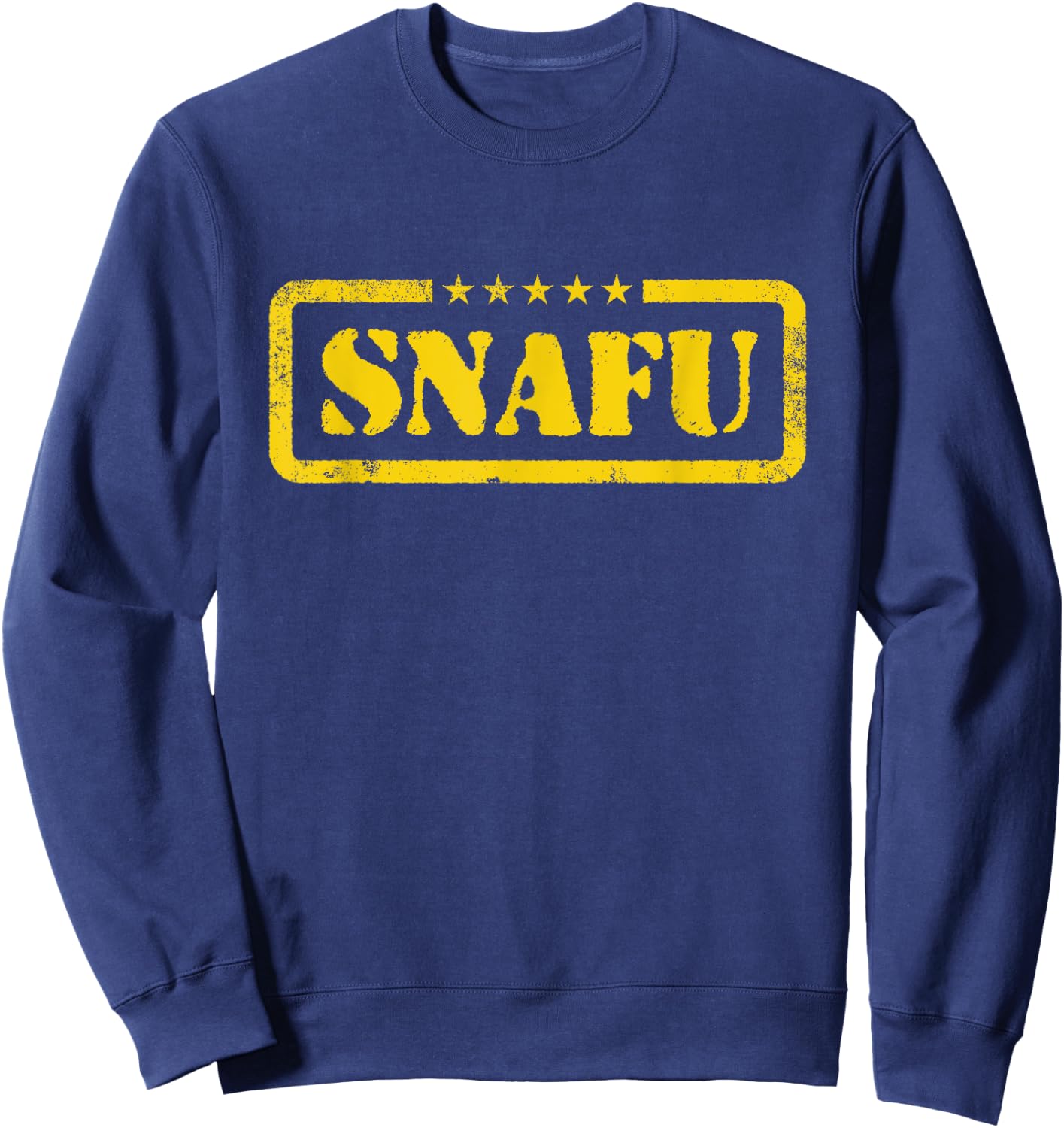 Funny Situation Normal SNAFU Soldier Military Sweatshirt - Sweatshirt | Navy