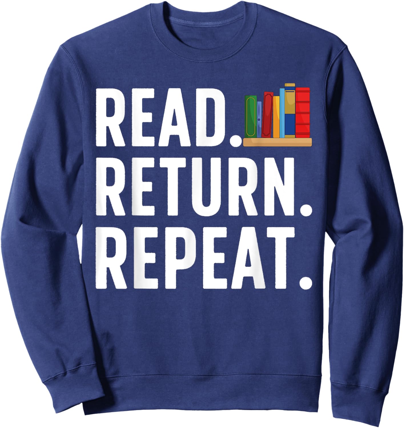 Cool Librarian Art Women Bookaholic School Library Sweatshirt - Sweatshirt | Navy