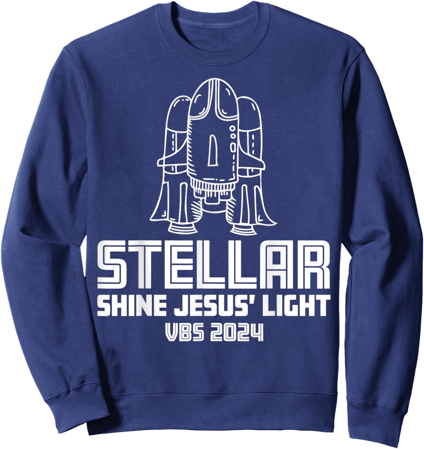 Stellar Shine Jesus' Light VBS 2024 Vacation Bible School Sweatshirt - Sweatshirt | Navy