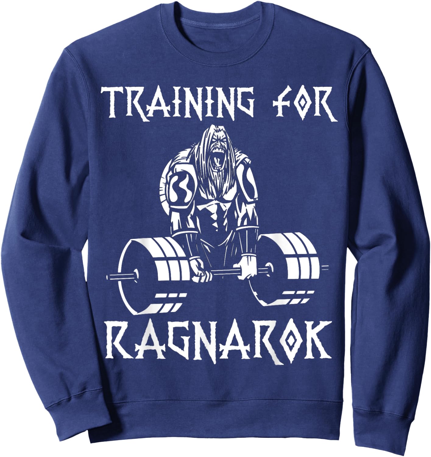 Vikings workout outfit deadlift nordic man gift Sweatshirt - Sweatshirt | Navy