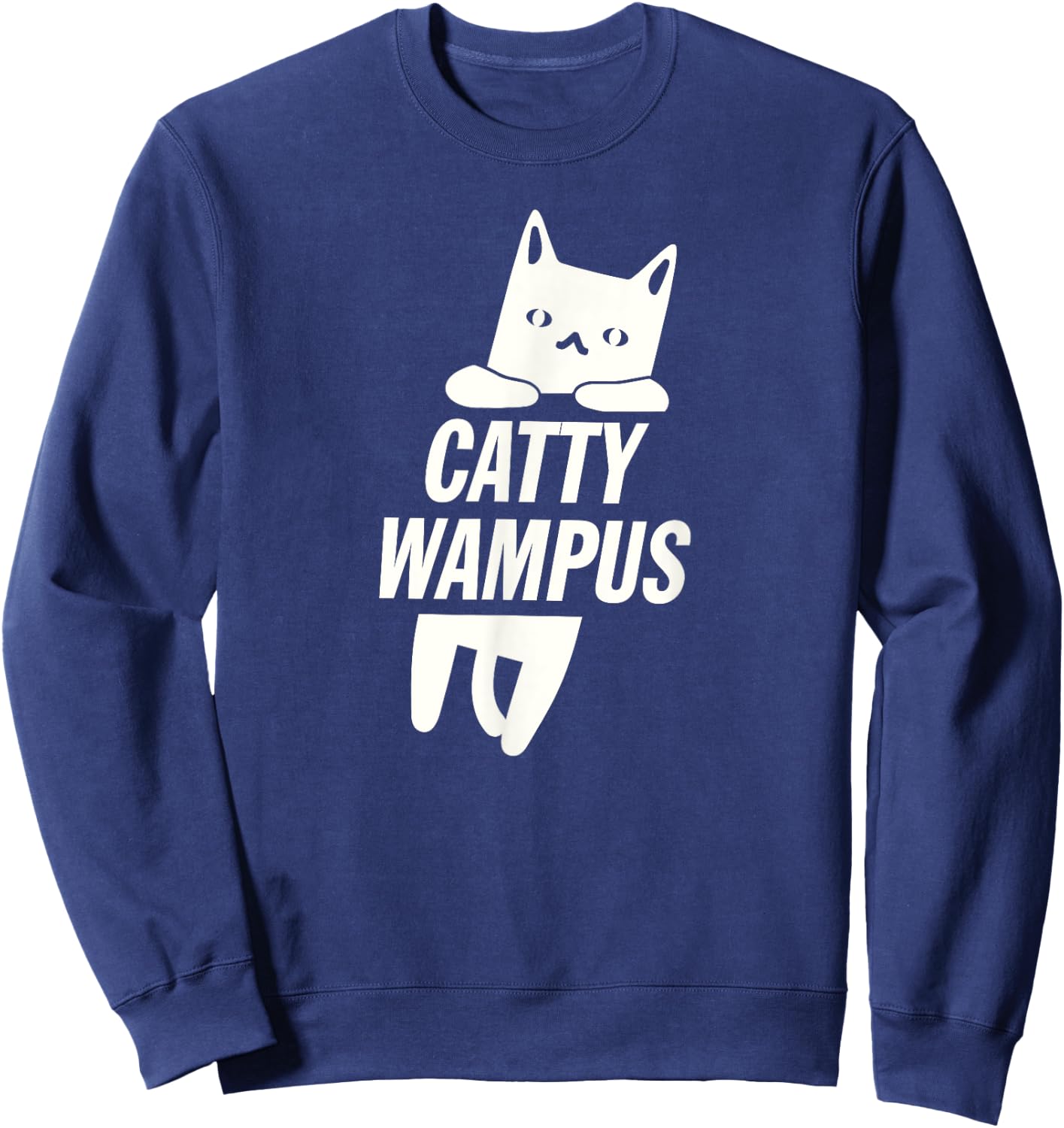 Cattywampus | Funny Saying | Cat Lover Gift Women Sweatshirt - Sweatshirt | Navy