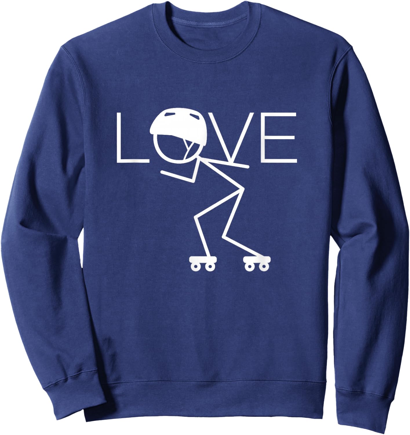 Roller Derby Girls Women Roller Skating Team Gifts Love Sweatshirt - Sweatshirt | Navy