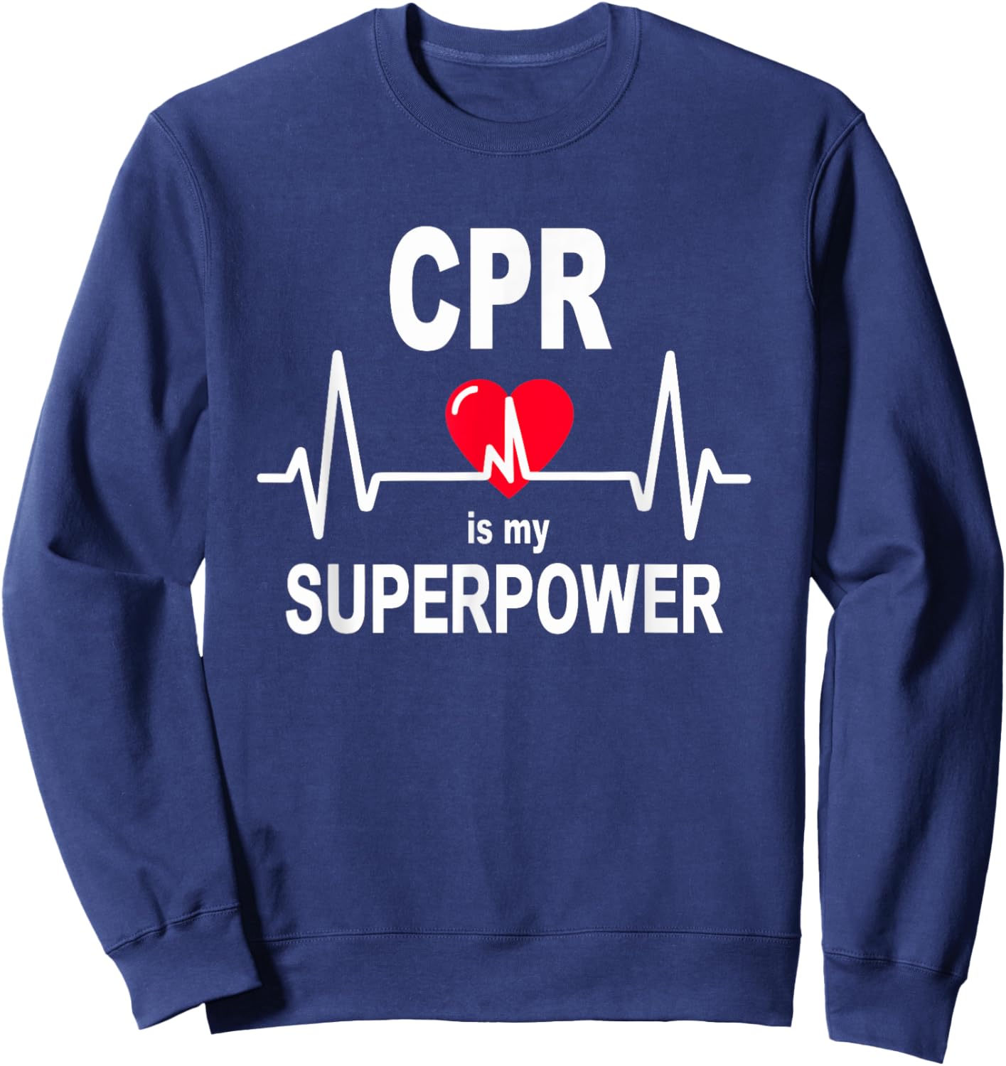CPR Instructor First Aid Course, Care Emergency Coach Sweatshirt - Sweatshirt | Navy