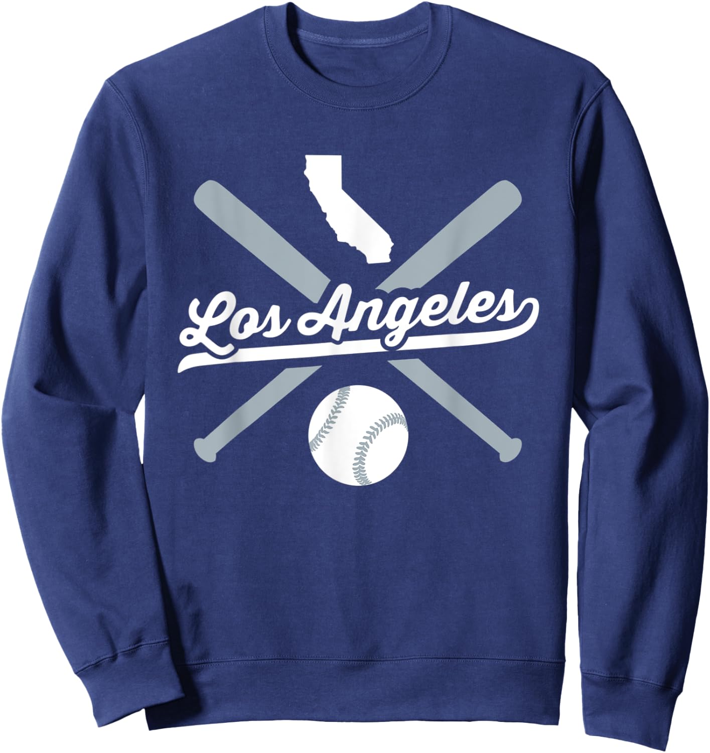 Los Angeles Baseball Vintage California Pride Love City Sweatshirt - Sweatshirt | Navy