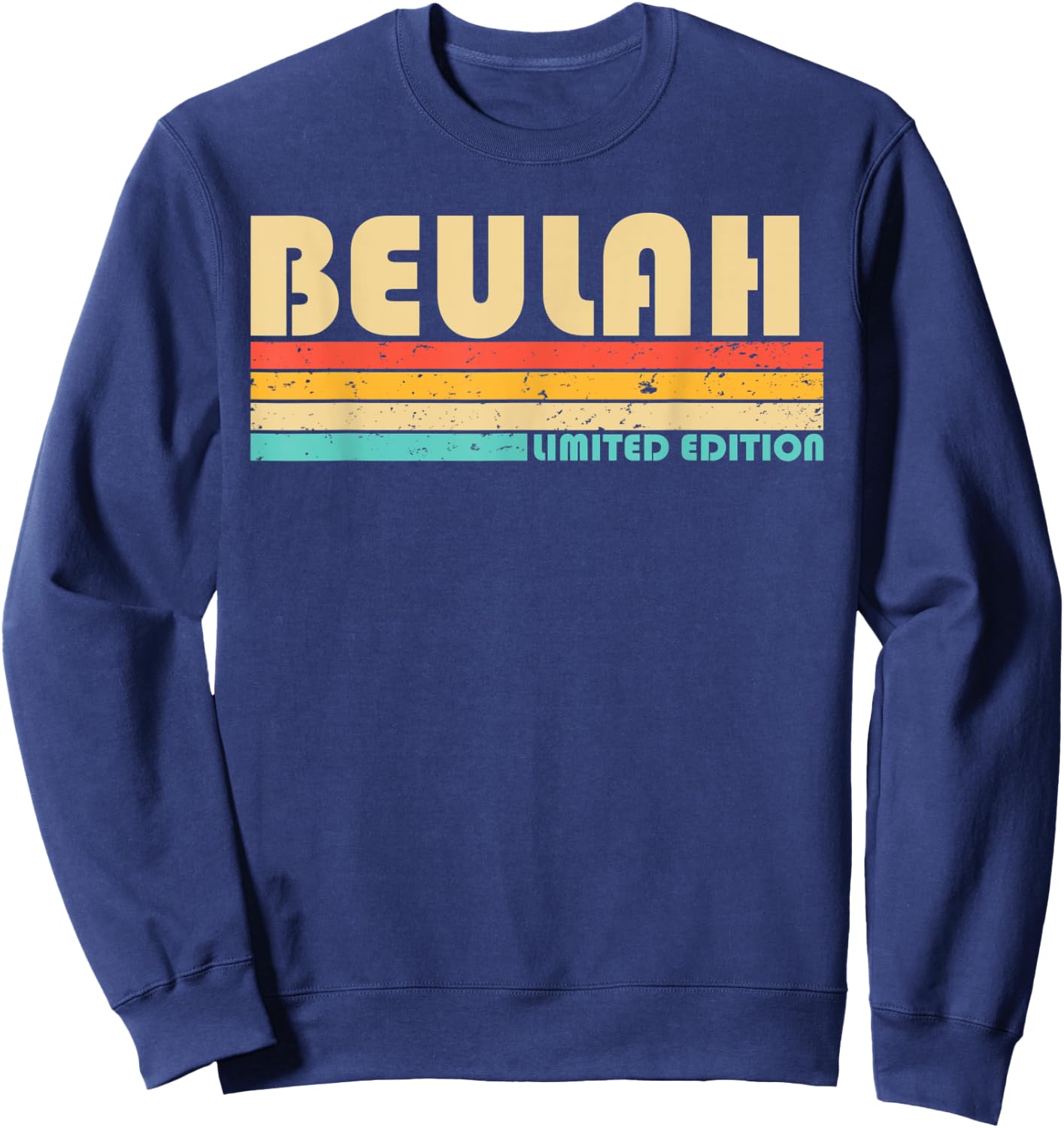 BEULAH Name Personalized Retro Vintage 80s 90s Birthday Sweatshirt - Sweatshirt | Navy