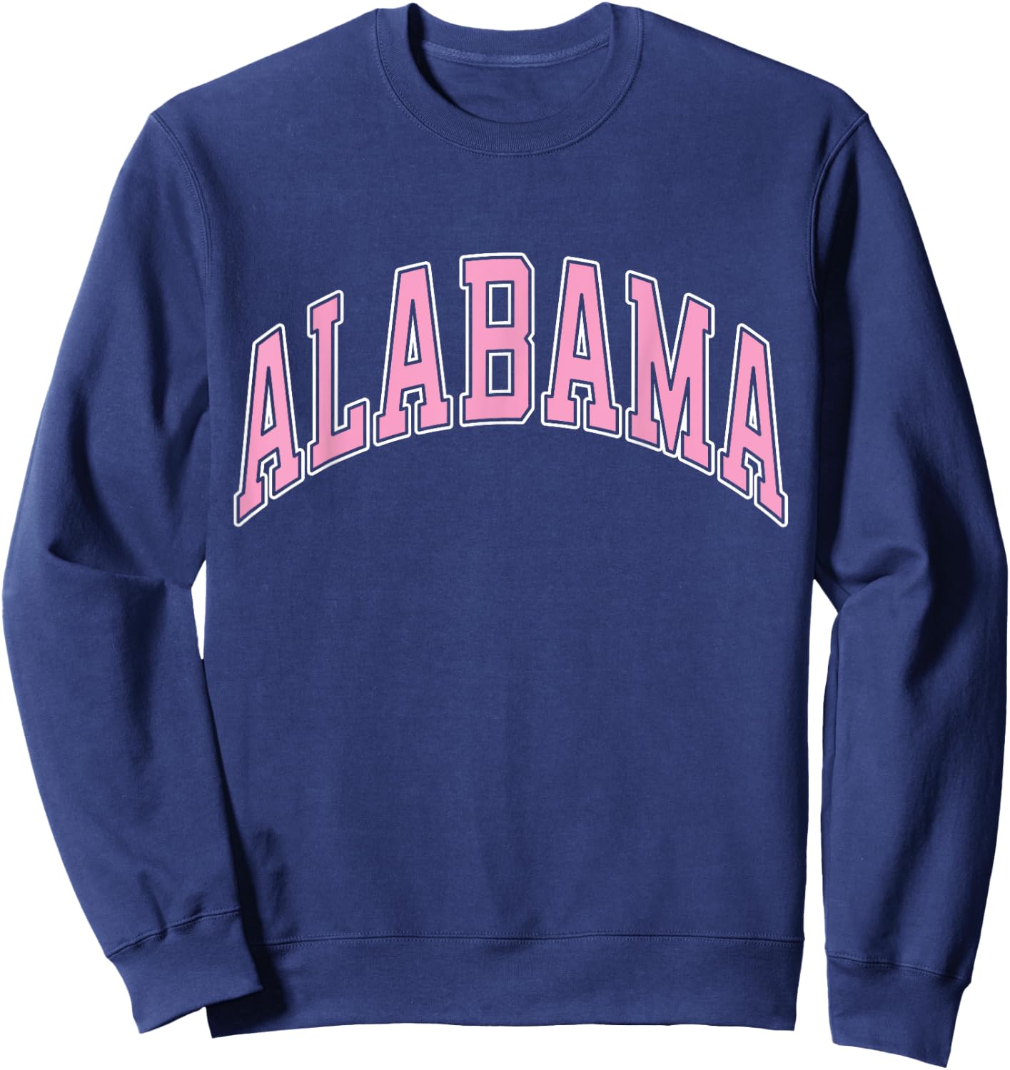 Alabama Varsity Style Pink Text Sweatshirt - Sweatshirt | Navy