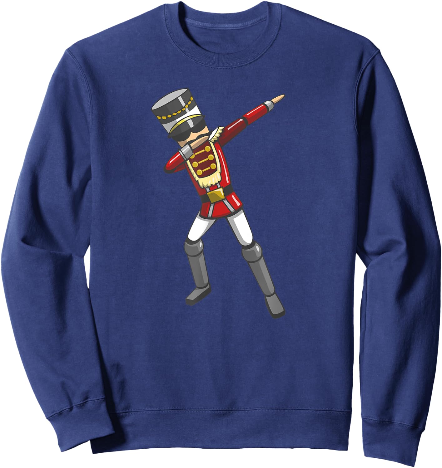 Dabbing Nutcracker Soldier Toy Christmas Dab Dance Sweatshirt - Sweatshirt | Navy