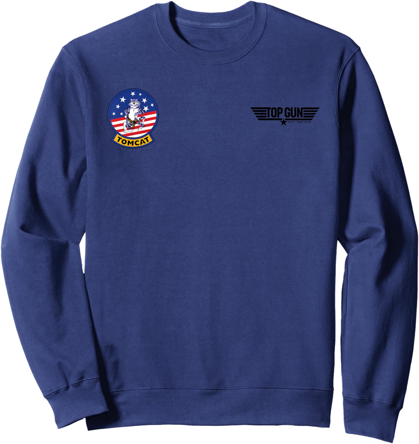 Top Gun COBI F-14 TOMCAT Chest Badge Father's Day Sweatshirt - Sweatshirt | Navy