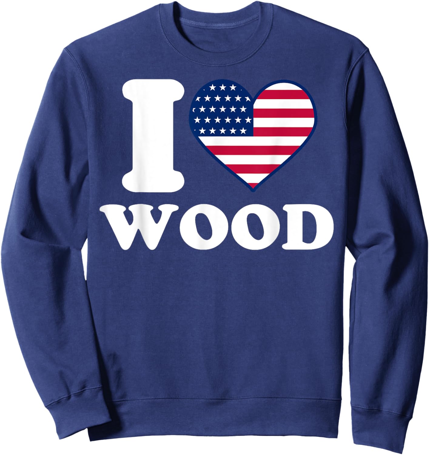 I love Wood I heart Wood Sweatshirt - Sweatshirt | Navy